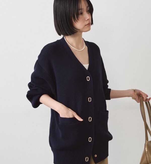  「ゴールドリングカーデ」|ニット・セーター|
