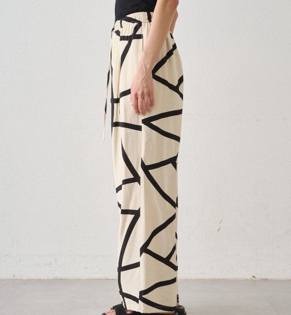  「ラインプリントイージーパンツ」|チノ|