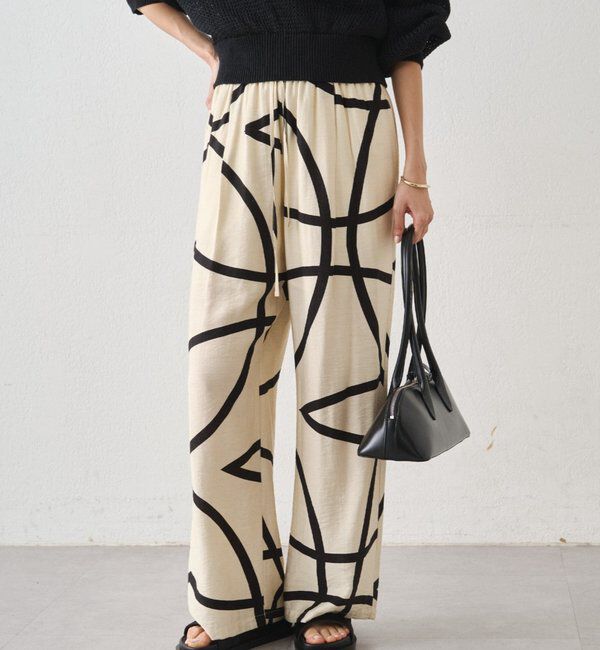  「ラインプリントイージーパンツ」|チノ|