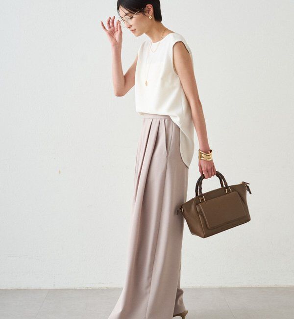  「タックワイドルーズパンツ」|チノ|