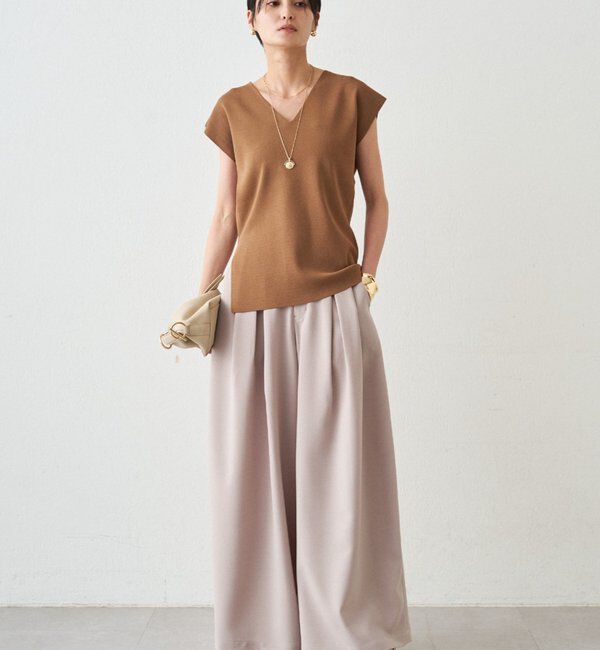  「タックワイドルーズパンツ」|チノ|