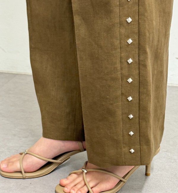  「リネンスタッズパンツ」|チノ|