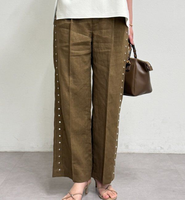  「リネンスタッズパンツ」|チノ|