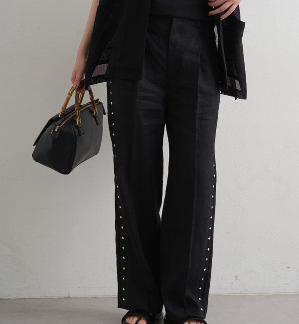  「リネンスタッズパンツ」|チノ|