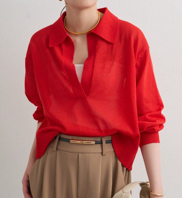  「スキッパーポロニット」|ニット・セーター|