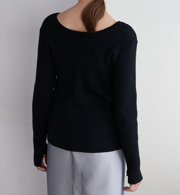  「【前後２WAY仕様】レースアップニット」|パーカー|