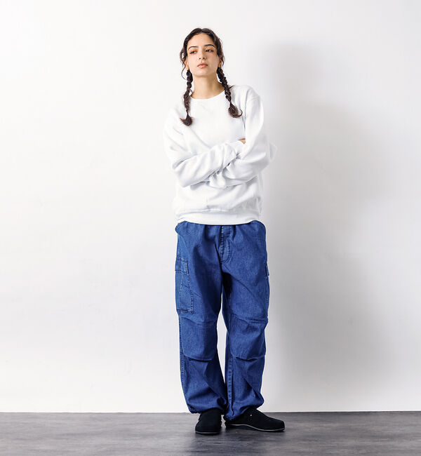 ABAHOUSE「【Lee/リー】フリーサイズ リラックスワイドカーゴパンツ FLeeasy CA」|カーゴ|