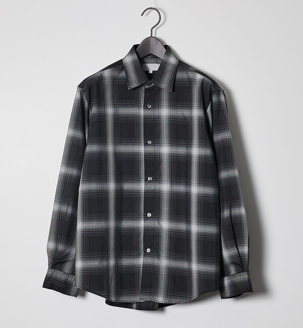 ABAHOUSE「【軽量 / 吸水速乾】セオアルファ オンブレーチェック 長袖シャツ」|シャツ・ブラウス|