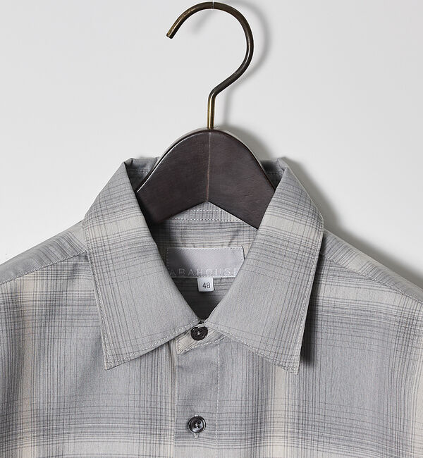 ABAHOUSE「【軽量 / 吸水速乾】セオアルファ オンブレーチェック 長袖シャツ」|シャツ・ブラウス|