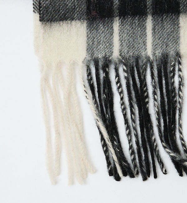 ABAHOUSE「ウール&times;カシミヤ　チェック マフラー / ON・OFF兼用」|マフラー|