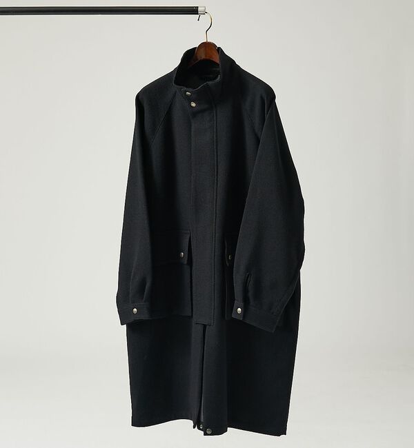 ABAHOUSE「【Traditional Weatherwear】ELGIN LONG エルガン」|ステンカラーコート|ブラック