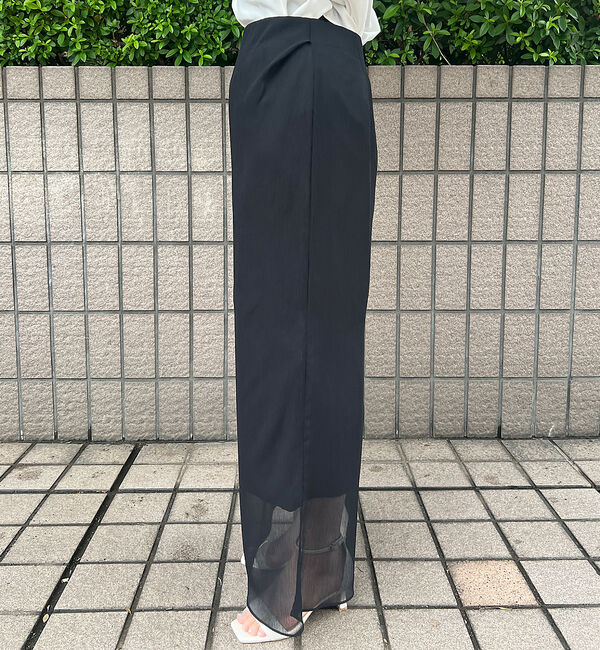 Rouge vif「楊柳シアーロングスカート」|スカート|