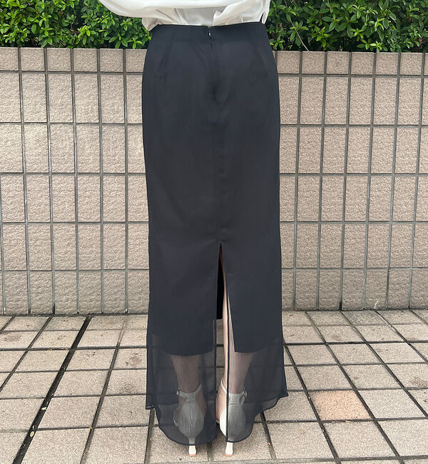 Rouge vif「楊柳シアーロングスカート」|スカート|