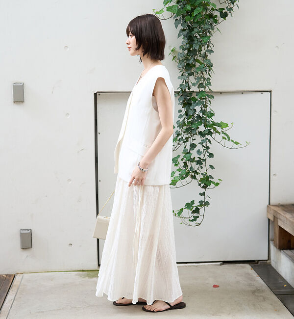 Rouge vif「ボリュームギャザーサイドスリットロングスカート」|スカート|