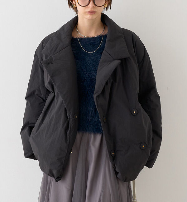 Rouge vif「【一部店舗限定】コクーンミドルダウンジャケット / コート」|ダウン|ブラック