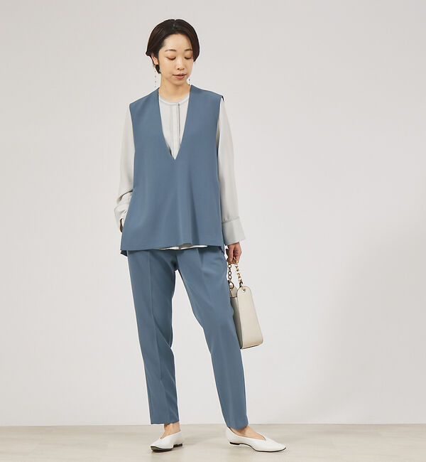 qualite「【セットアップ対応】ダブルクロススリットジレ」|ベスト・ジレ|