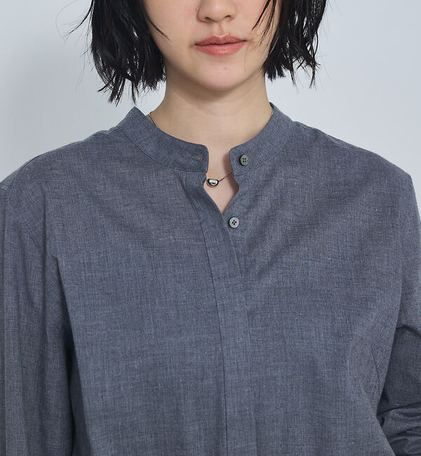 qualite「【襟取り外し可能】ビーディングカラーシャツ」|シャツ・ブラウス|