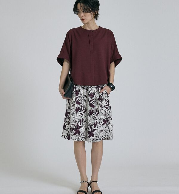 qualite「【ベストセラーアイテム！新色追加】リネンライクスリットブラウス/セットアップ対応」|シャツ・ブラウス|