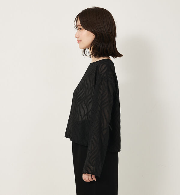 abahouse mavie「シアージャガードブラウス」|ベスト・ジレ|