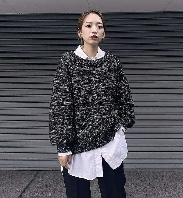 NOMINE「【展開店舗限定】ミックスヤーンボリュームスリーブニット」|ニット・セーター|