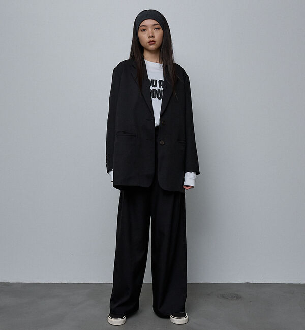 NOMINE「【セットアップ】タックワイドパンツ」|その他|