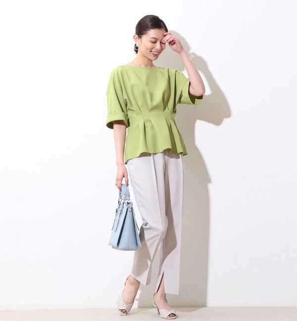  「麻調スリットタックパンツ(セットアップ対応可）」|その他|