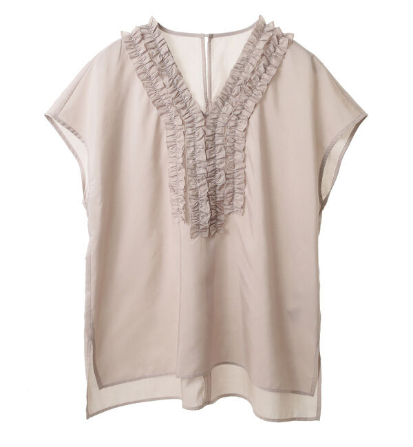 TIARA「Vネックフリルブラウス」|シャツ・ブラウス|