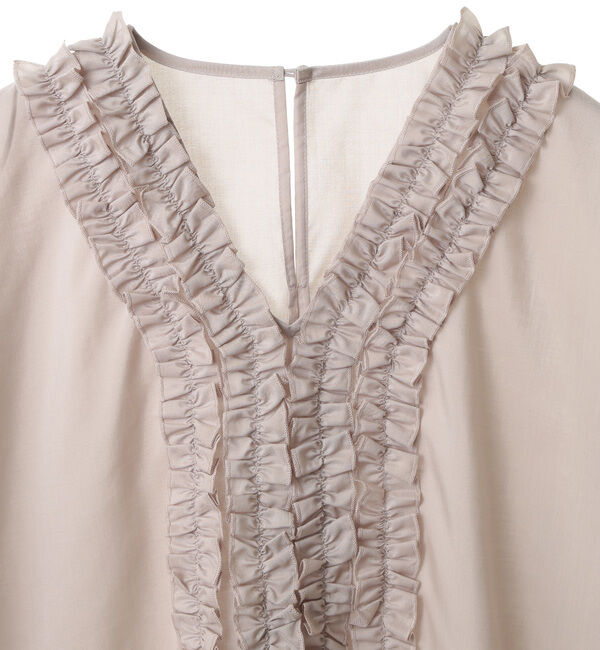 TIARA「Vネックフリルブラウス」|シャツ・ブラウス|