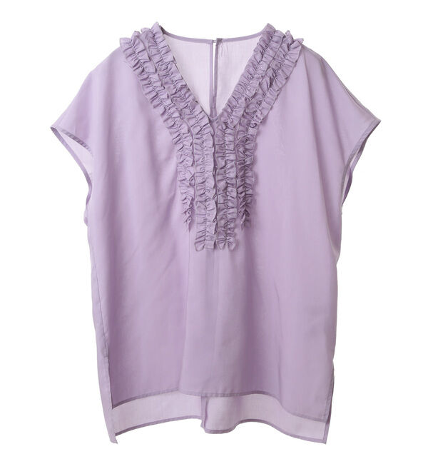 TIARA「Vネックフリルブラウス」|シャツ・ブラウス|