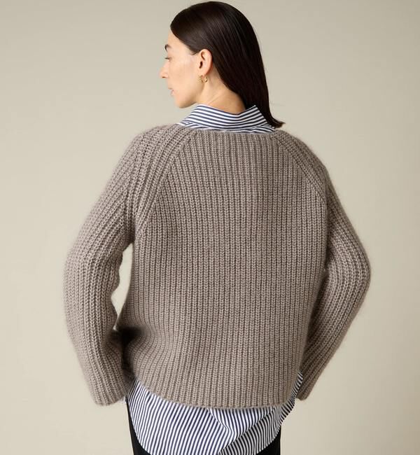 Liesse「モヘア混ワイドスリーブショートニット」|ニット・セーター|