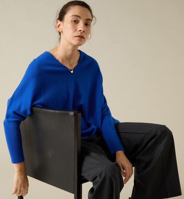 Liesse「カシミア混前後Vドルマンニット」|ニット・セーター|