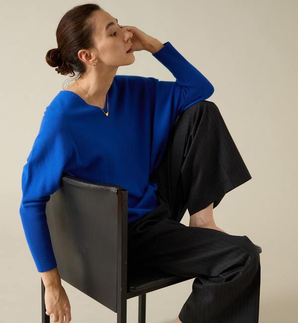 Liesse「カシミア混前後Vドルマンニット」|ニット・セーター|