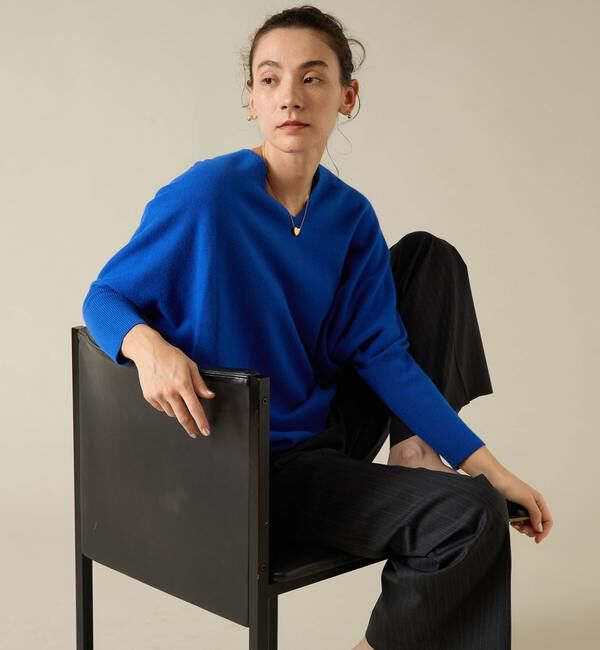 Liesse「カシミア混前後Vドルマンニット」|ニット・セーター|