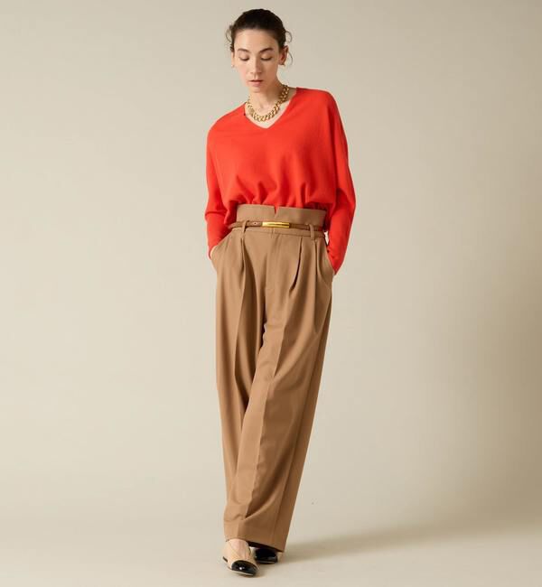 Liesse「カシミア混前後Vドルマンニット」|ニット・セーター|