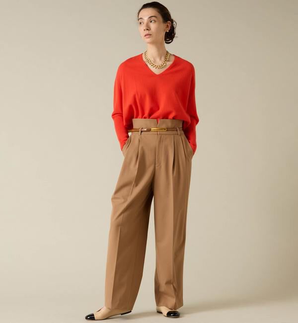 Liesse「カシミア混前後Vドルマンニット」|ニット・セーター|