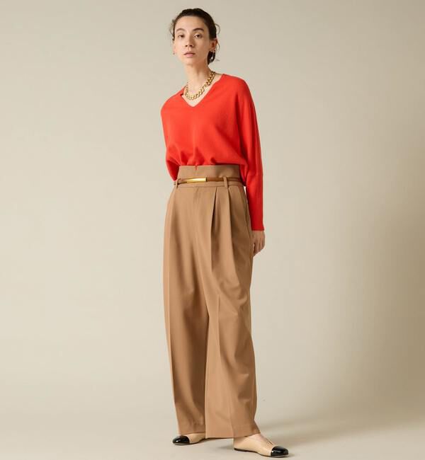 Liesse「カシミア混前後Vドルマンニット」|ニット・セーター|