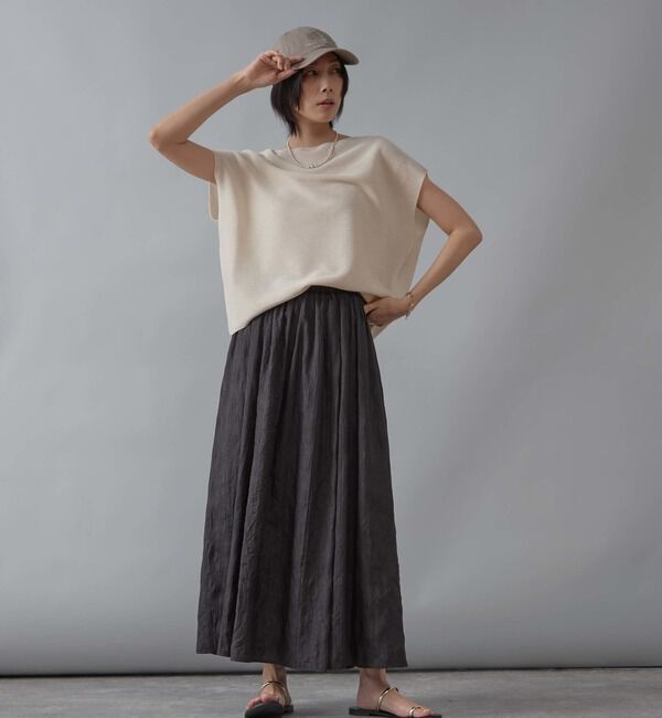 Liesse「ワッシャーギャザースカート」|スカート|