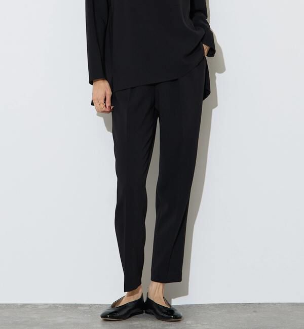 Liesse「【定番】ダブルクロステーパードパンツ」|その他|ブラック