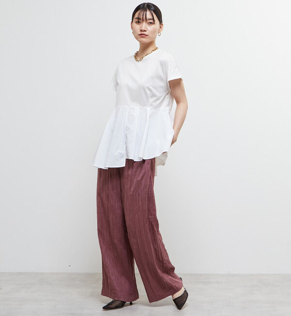 Soffitto「異素材使いプルオーバー」|Tシャツ・カットソー|