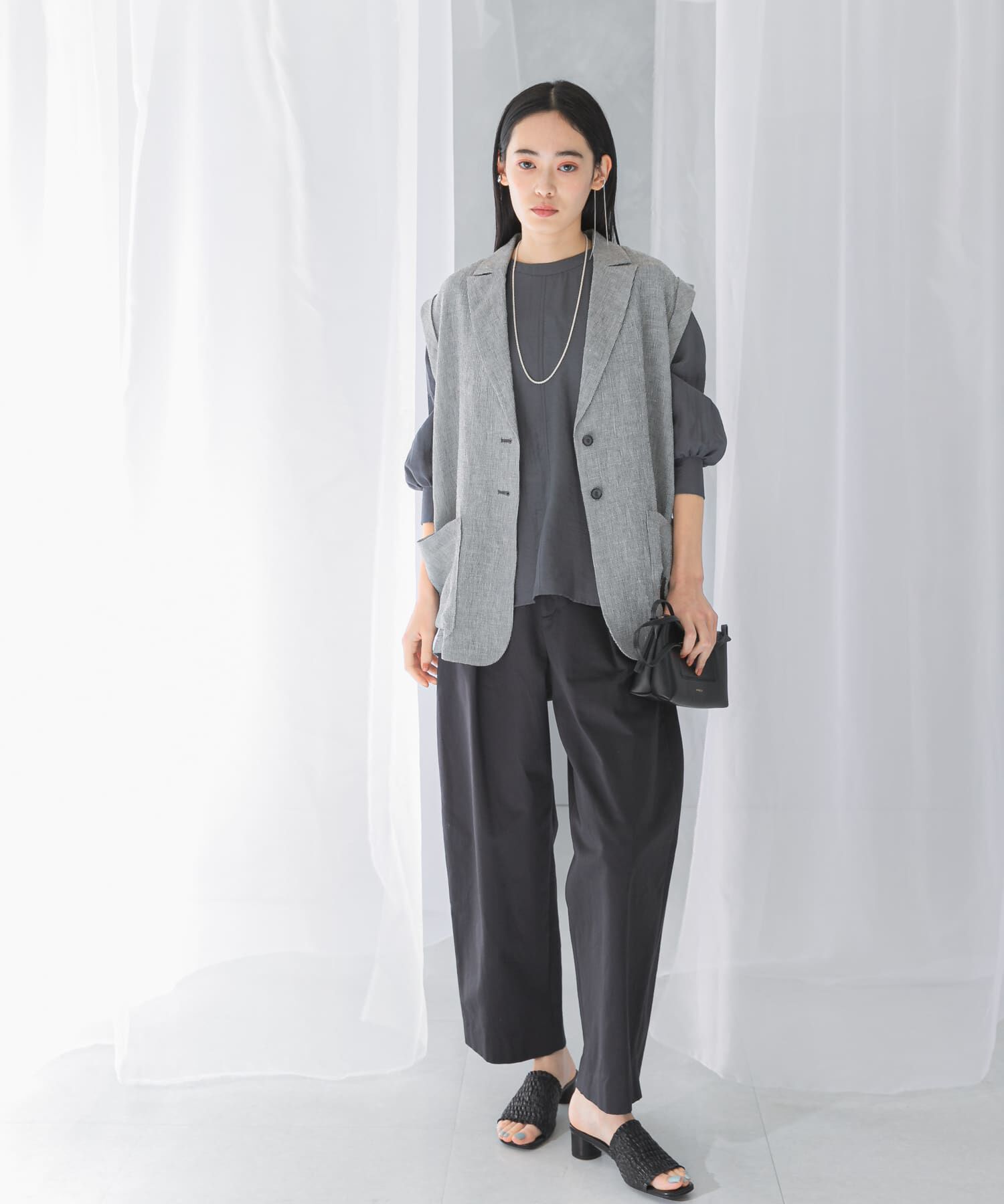 URBAN RESEARCH ROSSO「リネンミドルジレ」|ベスト・ジレ|