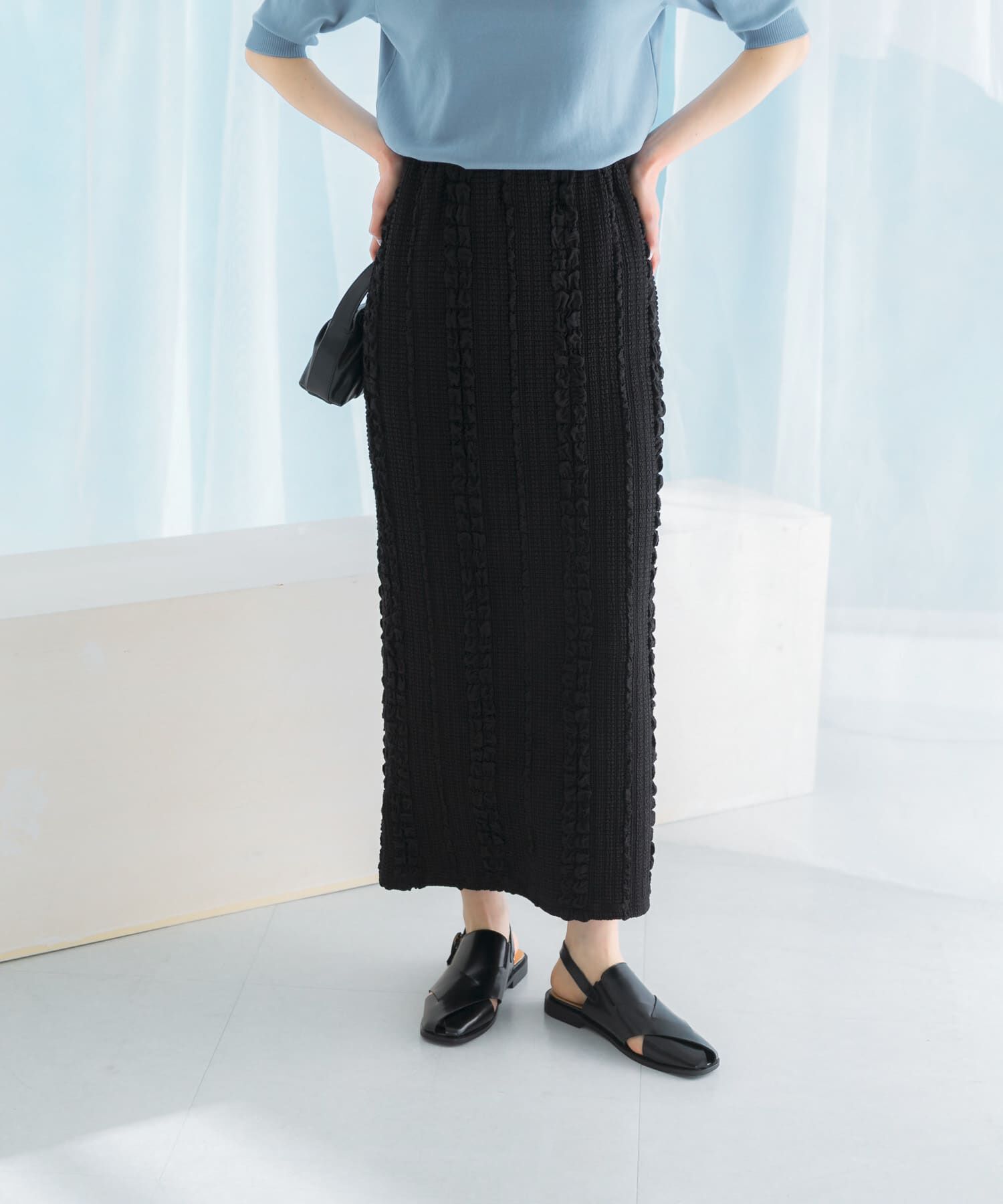 URBAN RESEARCH ROSSO「ジャガードイージーストレートスカート」|スカート|