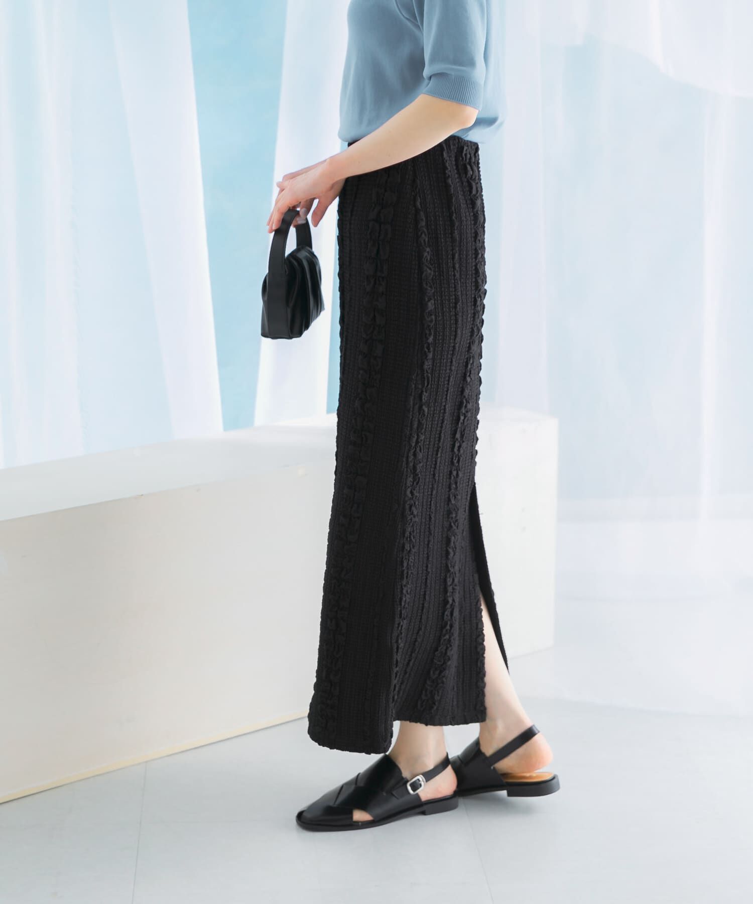 URBAN RESEARCH ROSSO「ジャガードイージーストレートスカート」|スカート|