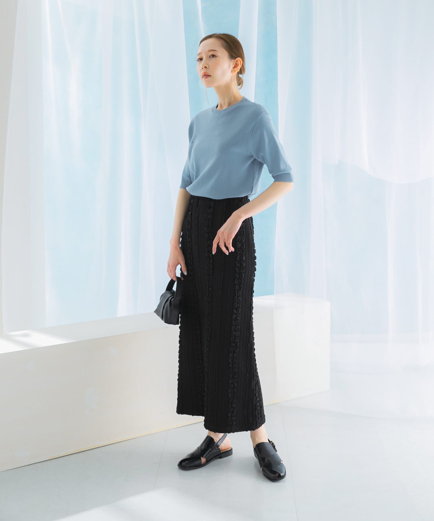 URBAN RESEARCH ROSSO「ジャガードイージーストレートスカート」|スカート|