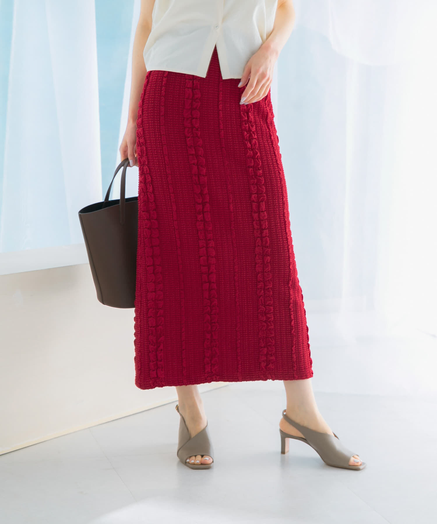 URBAN RESEARCH ROSSO「ジャガードイージーストレートスカート」|スカート|