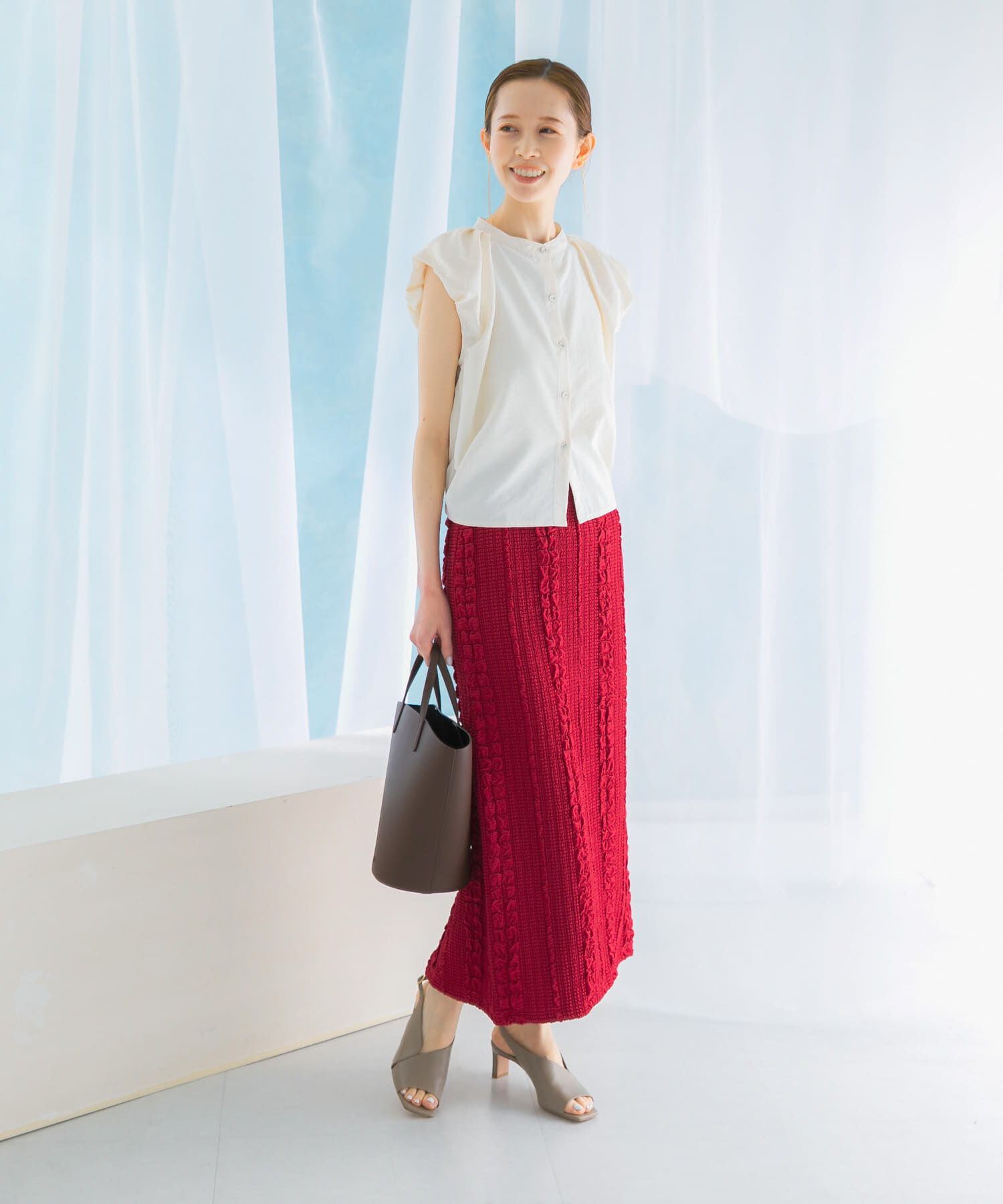 URBAN RESEARCH ROSSO「ジャガードイージーストレートスカート」|スカート|