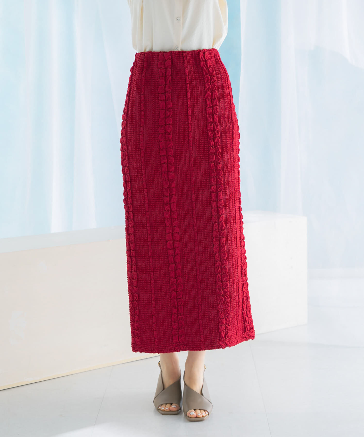 URBAN RESEARCH ROSSO「ジャガードイージーストレートスカート」|スカート|