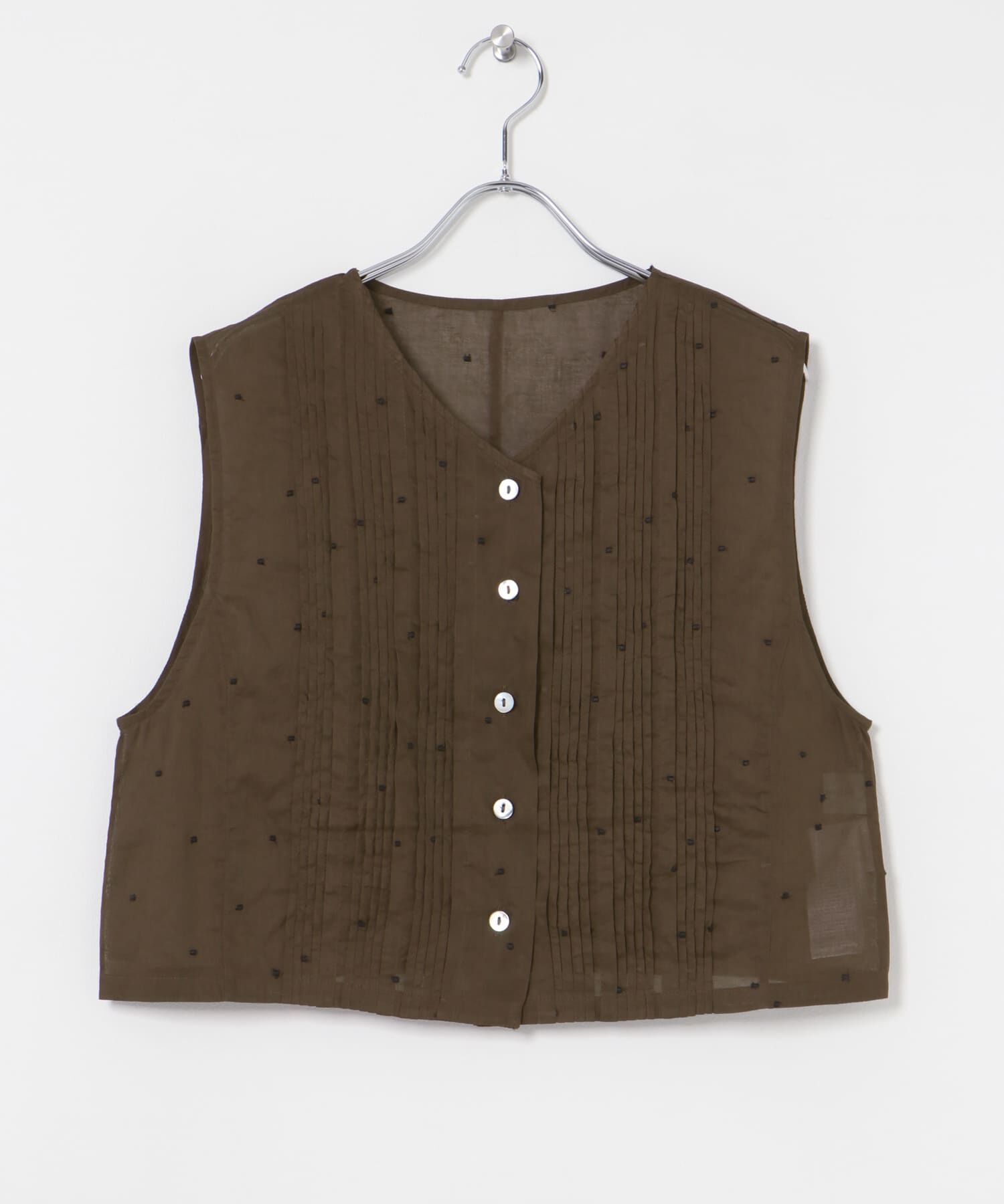 URBAN RESEARCH「new basic　オーガンジードットピンタックベスト」|ベスト・ジレ|