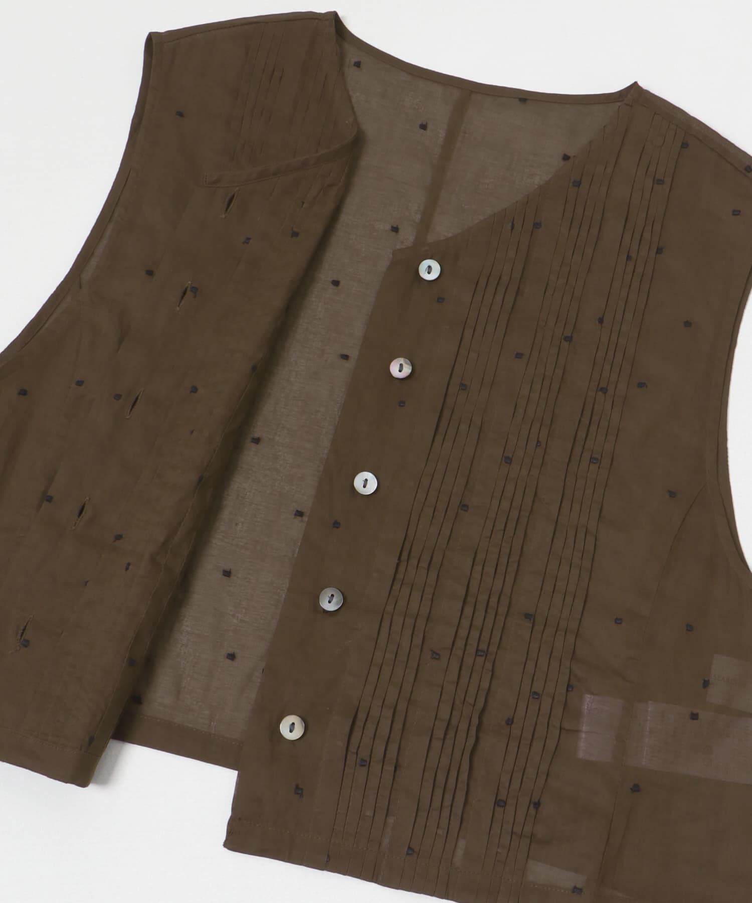 URBAN RESEARCH「new basic　オーガンジードットピンタックベスト」|ベスト・ジレ|