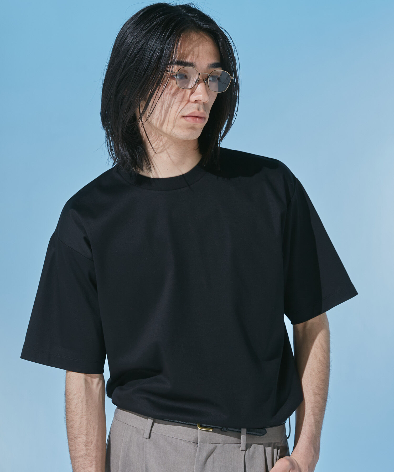 URBAN RESEARCH DOORS「『UR TECH』 サマシェア クルーネックTシャツ」|Tシャツ・カットソー|