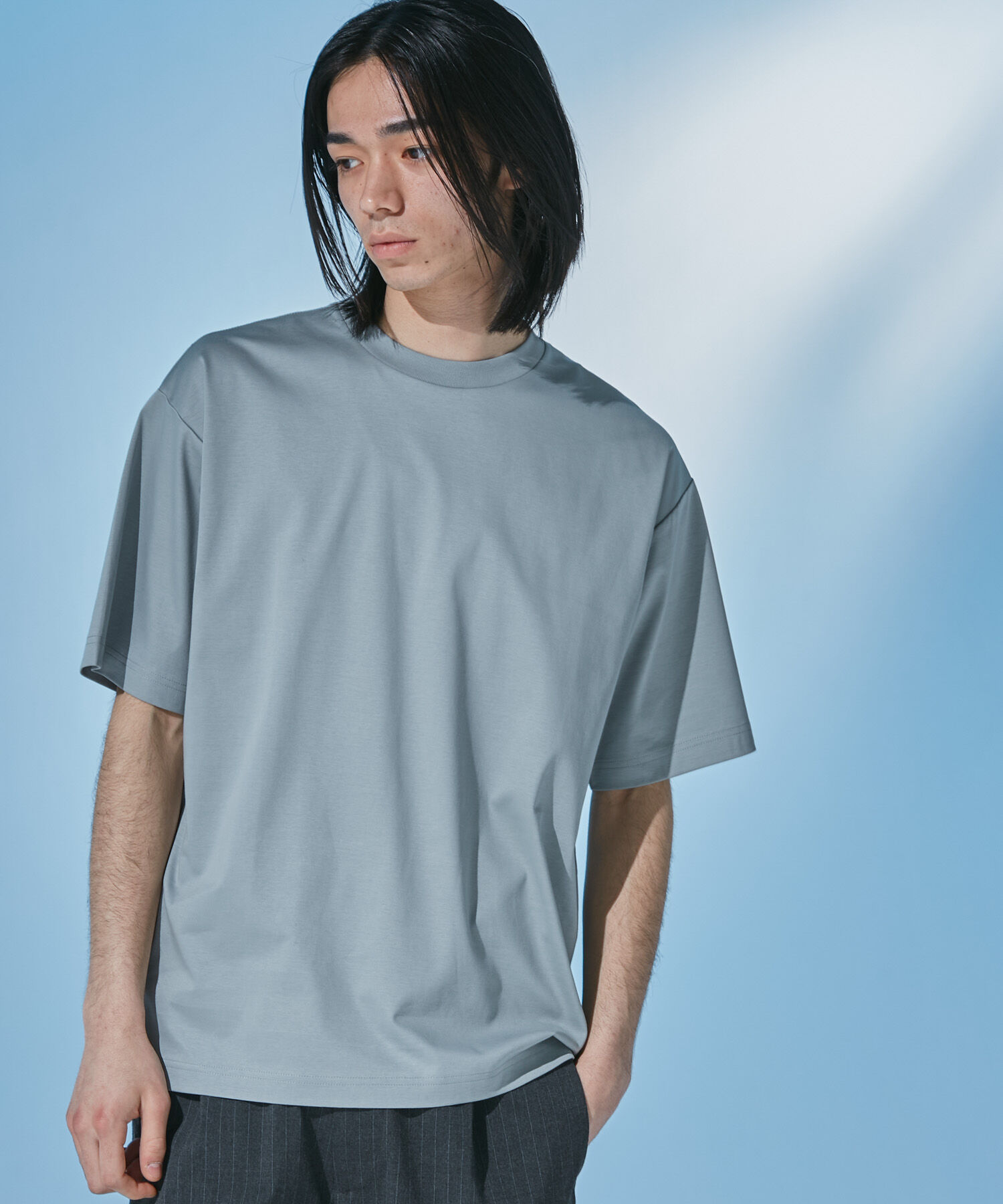 URBAN RESEARCH DOORS「『UR TECH』 サマシェア クルーネックTシャツ」|Tシャツ・カットソー|